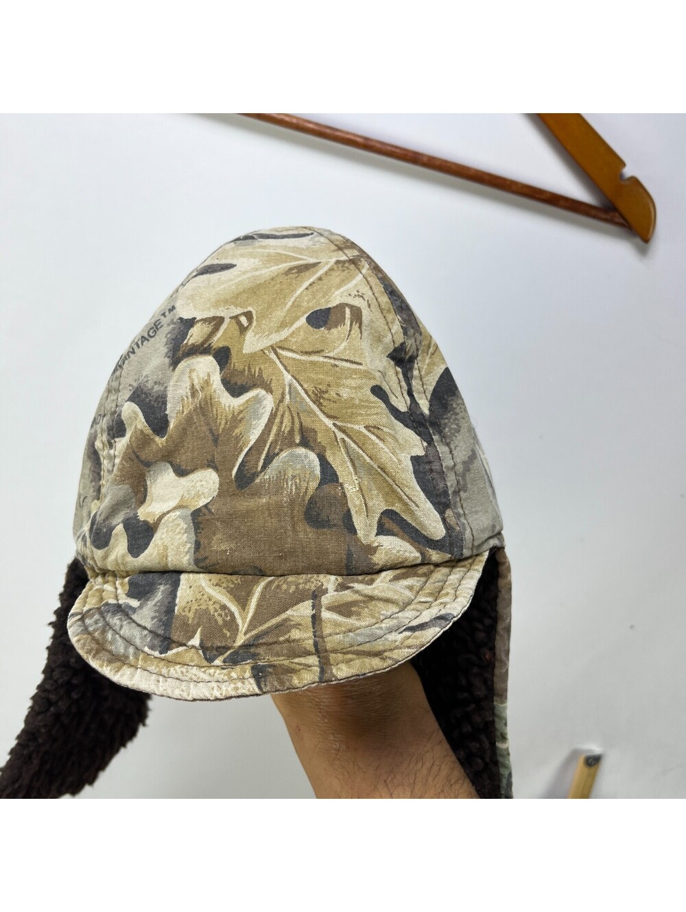 Vintage Goretex Realtree Camo Sherpa Lined Hat Ear Flap Cap - Picture 5 of 7